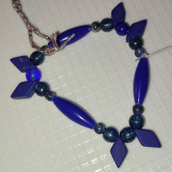 Small Bracelet Elastic Beads and Natural Rocks Semiprecious Stones handmade - Picture 1 of 3